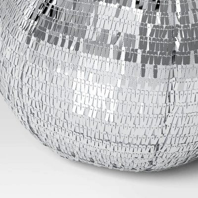 11"x13" Christmas 3D Disco Ball Shape Pillow With Silver Sequins - Wondershop™ 5 11"x13" Christmas 3D Disco Ball Shape Pillow With Silver Sequins - Wondershop™ - Image 3