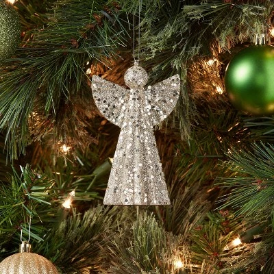 Glittered Angel Christmas Tree Ornament - Wondershop™ 3 Glittered Angel Christmas Tree Ornament - Wondershop™