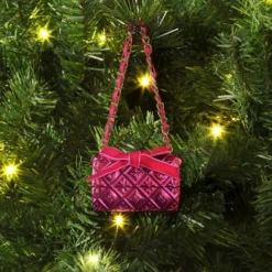 2.5" Christmas Resin Handbag Ornament Hot Pink - Wondershop™