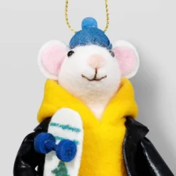 Christmas Felted Wool Skateboarder Mouse Ornament - Wondershop™ 5 Christmas Felted Wool Skateboarder Mouse Ornament - Wondershop™ -Wondershop GUEST 0b4158ec fa6a 43f5 adb4 c63a535b5425