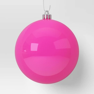 9ct 100mm Christmas Shatterproof Ornament Set Dark Hot Pink - Wondershop™ 5 9ct 100mm Christmas Shatterproof Ornament Set Dark Hot Pink - Wondershop™ - Image 3