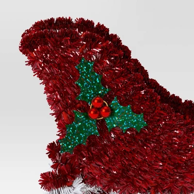 Christmas Tinsel Sleigh Red - Wondershop™ 5 Christmas Tinsel Sleigh Red - Wondershop™ - Image 3