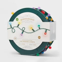 150ct LED Faceted Sphere Christmas String Lights Spool With Green Wire - Wondershop™ -Wondershop GUEST 127e0a7f 5268 4fcd 9aeb 45676b319673