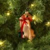 Christmas Glass Dog Ornament - Wondershop™