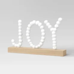 7.75" Battery Operated LED Lit 'JOY' Pom Pom Tabletop Decorative Sign - Wondershop™ 7 7.75" Battery Operated LED Lit 'JOY' Pom Pom Tabletop Decorative Sign - Wondershop™ -Wondershop GUEST 1922a766 e64c 439c 9c2e dc4e273d180e