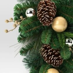 28" Decorated Pine Hanging Christmas Artificial Swag Green/Champagne Gold - Wondershop™ 5 28" Decorated Pine Hanging Christmas Artificial Swag Green/Champagne Gold - Wondershop™ -Wondershop GUEST 1a5b0d25 77a4 4ea1 9d15 5d31775137f8