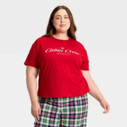 Women's "Cabin Crew" Short Sleeve Holiday Matching Family Pajama Shirt - Wondershop™ Red 10 Women's "Cabin Crew" Short Sleeve Holiday Matching Family Pajama Shirt - Wondershop™ Red -Wondershop GUEST 1ba46f95 96f0 45df 9eb4 4d4f4d036da5