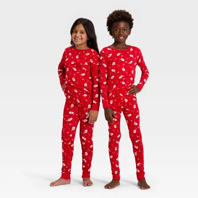 Kids' Ribbed Long Sleeve Shirt And Pants Holiday Matching Family Pajama Set - Wondershop™ Red 7 Kids' Ribbed Long Sleeve Shirt And Pants Holiday Matching Family Pajama Set - Wondershop™ Red - Image 5