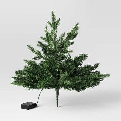 20" Pre-lit LED Battery Operated Mixed Pine Mini Christmas Artificial Pot Filler Warm White Lights - Wondershop™: Indoor/Outdoor 5 20" Pre-lit LED Battery Operated Mixed Pine Mini Christmas Artificial Pot Filler Warm White Lights - Wondershop™: Indoor/Outdoor - Image 3