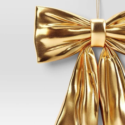 20" Christmas Metalic Bow Gold - Wondershop™ 4 20" Christmas Metalic Bow Gold - Wondershop™ - Image 2