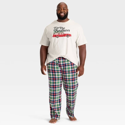 Men's Plaid Microfleece Holiday Matching Family Pajama Pants - Wondershop™ 4 Men's Plaid Microfleece Holiday Matching Family Pajama Pants - Wondershop™ - Image 2