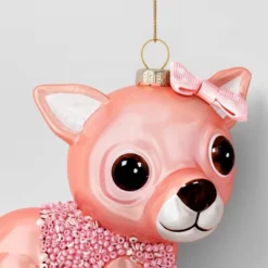 Christmas Glass Pink Chihuahua Ornament - Wondershop™ -Wondershop GUEST 27ce0482 9406 4220 8222 e500b36520f9