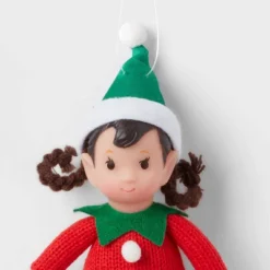 Fabric Elf Child With Braids And Green Hat Christmas Tree Ornament - Wondershop™: Indoor Holiday Decor, Polyester, 9" Height 5 Fabric Elf Child With Braids And Green Hat Christmas Tree Ornament - Wondershop™: Indoor Holiday Decor, Polyester, 9" Height -Wondershop GUEST 27d84d94 e63d 47af 804e 44cd99996465