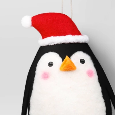 Christmas Felted Wool Penguin Ornament With Santa Hat - Wondershop™ 4 Christmas Felted Wool Penguin Ornament With Santa Hat - Wondershop™ - Image 2