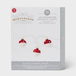 30ct LED Dewdrop With Red Mushrooms Christmas Indoor Novelty String Lights Warm White With Silver Wire - Wondershop™: Fairy Lights -Wondershop GUEST 29b7d827 6c97 4c3f a5ff f33b1b3adbdc