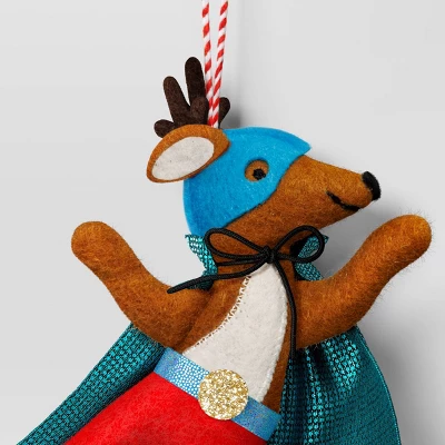 5.25" Christmas Fabric Superhero Ornament Reindeer - Wondershop™ 4 5.25" Christmas Fabric Superhero Ornament Reindeer - Wondershop™ - Image 2