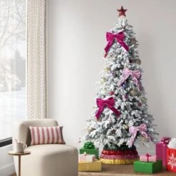 6.75" Christmas Metallic Bow Ornament Hot Pink - Wondershop™