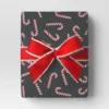 40" 220 Sq Ft Christmas Roll Wrap Candy Canes On Black - Wondershop™ -Wondershop GUEST 3245d12f bc59 417d 81b6 1277c0efbd33