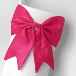 21" White Stocking With 3D Bow Decor - Wondershop™ -Wondershop GUEST 4198e0a7 267c 4aeb a254 20f081107c2d