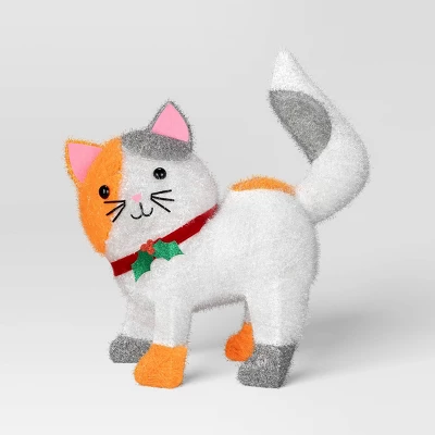 Incandescent Tinsel Calico Cat Christmas Novelty Sculpture Light With Clear Color Light Bulb - Wondershop™ 4 Incandescent Tinsel Calico Cat Christmas Novelty Sculpture Light With Clear Color Light Bulb - Wondershop™ - Image 2