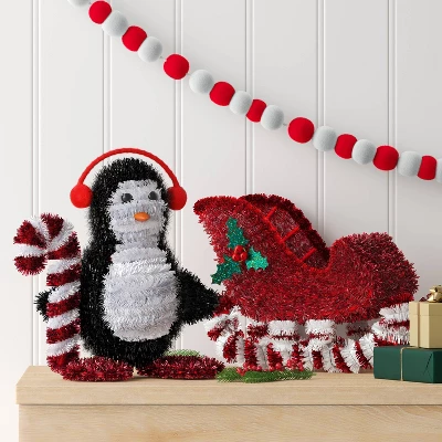 Christmas Tinsel Penguin With Headphones - Wondershop™ 3 Christmas Tinsel Penguin With Headphones - Wondershop™