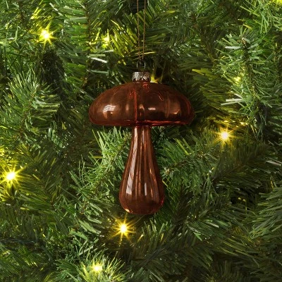 Christmas Glass Brown Mushroom Ornament - Wondershop™ 3 Christmas Glass Brown Mushroom Ornament - Wondershop™