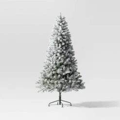 7.5' Pre-Lit Flocked Full Alberta Spruce Artficial Christmas Tree With Warm White LED Lights - Wondershop™ -Wondershop GUEST 4c3af239 68fa 4013 9e97 69bd0dce769a