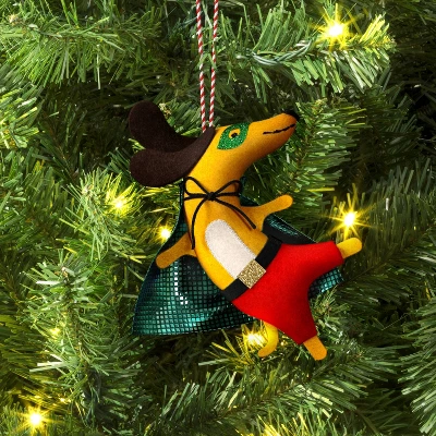 5.25" Christmas Fabric Superhero Ornament Dog - Wondershop™ 3 5.25" Christmas Fabric Superhero Ornament Dog - Wondershop™