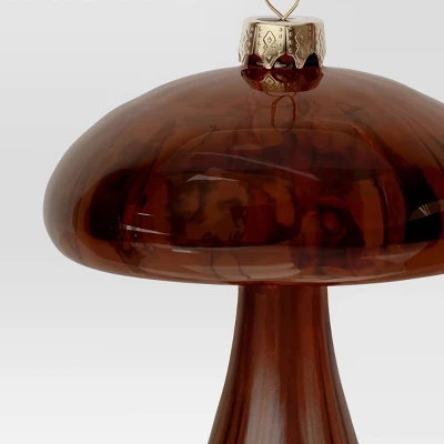 Christmas Glass Brown Mushroom Ornament - Wondershop™ 4 Christmas Glass Brown Mushroom Ornament - Wondershop™ - Image 2