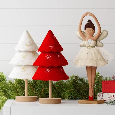 Christmas Fabric Sugar Plum Fairy Decor - Wondershop™ 3 Christmas Fabric Sugar Plum Fairy Decor - Wondershop™