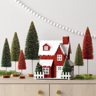 6ct Sisal Bottle Brush Tree Christmas Figurine Set - Wondershop™ 2 6ct Sisal Bottle Brush Tree Christmas Figurine Set - Wondershop™