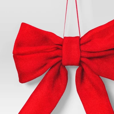 6.5" Christmas Velvet Bow Ornament Red - Wondershop™ 4 6.5" Christmas Velvet Bow Ornament Red - Wondershop™ - Image 2