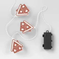 8ct LED Battery Operated Christmas Gingerbread Houses Novelty String Lights Warm White With Clear Wire - Wondershop™ 8 8ct LED Battery Operated Christmas Gingerbread Houses Novelty String Lights Warm White With Clear Wire - Wondershop™ -Wondershop GUEST 5d196f6d 1b3d 42c8 a982 527d8e1224dc