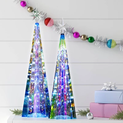 18.75" Christmas Iridescent Tree With Star - Wondershop™ 3 18.75" Christmas Iridescent Tree With Star - Wondershop™