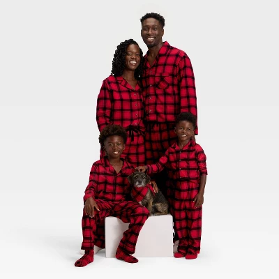 Baby Plaid Ribbed Holiday Matching Family Footed Pajama - Wondershop™ Red/Black 5 Baby Plaid Ribbed Holiday Matching Family Footed Pajama - Wondershop™ Red/Black - Image 3