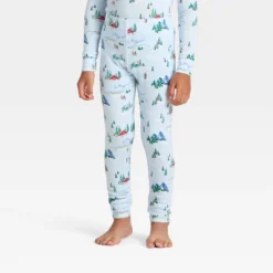 Toddler "Tis The Ski-son!" Cozy Knit Long Sleeve Shirt And Pants Holiday Matching Family Pajama Set - Wondershop™ Blue -Wondershop GUEST 6afed1b7 8c53 400c b769 b322ffb2c05e