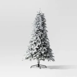 7.5' Pre-Lit Flocked Balsam Artificial Christmas Tree With Power Pole And Foot Pedal - Wondershop™ -Wondershop GUEST 6bc8f74f 6b6b 44e1 8cf3 fad514ddf572