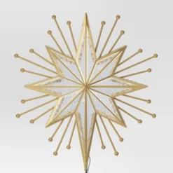 14.5" Lit-Led Gold Starburst Painted Gold Beads Warm White Lights Christmas Tree Topper - Wondershop™ 7 14.5" Lit-Led Gold Starburst Painted Gold Beads Warm White Lights Christmas Tree Topper - Wondershop™ -Wondershop GUEST 72eabfa4 95a9 4bc2 bc16 2d09b95e0a90