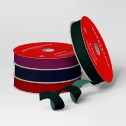 4 Pk Christmas Velvet Ribbon Dark Luxe - Wondershop™ 5 4 Pk Christmas Velvet Ribbon Dark Luxe - Wondershop™ -Wondershop GUEST 7481bc7f 7d08 4ad7 b31c a3f5dc05de9f