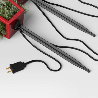 3pc Incandescent Red Metal Lantern With Greenery Christmas Novelty Path Light Clear - Wondershop™: UL Listed, Festive Outdoor Decor 5 3pc Incandescent Red Metal Lantern With Greenery Christmas Novelty Path Light Clear - Wondershop™: UL Listed, Festive Outdoor Decor - Image 3