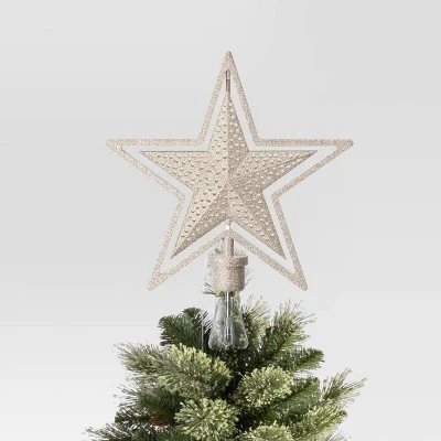 Christmas Lit Auto Rotating Star Tree Topper 5 Point Gold - Wondershop™ 4 Christmas Lit Auto Rotating Star Tree Topper 5 Point Gold - Wondershop™ - Image 2
