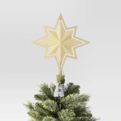 Christmas Lit Auto Rotating Star 8 Point Gold Tree Topper - Wondershop™ -Wondershop GUEST 7a3b56c1 55d5 41e3 aa0b 6d147a207c36