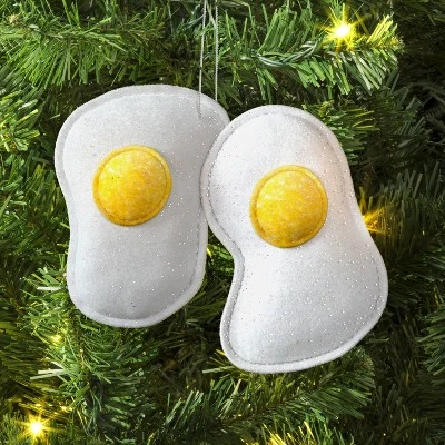 Christmas Fabric Eggs Ornament - Wondershop™ 3 Christmas Fabric Eggs Ornament - Wondershop™