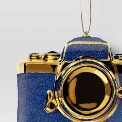 Christmas Blue Glass Camera Ornament - Wondershop™ -Wondershop GUEST 7e568000 c596 40eb bee3 9f40c2d9f2da