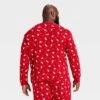 Men's Santa Print Ribbed Long Sleeve Holiday Matching Family Pajama Shirt - Wondershop™ Red -Wondershop GUEST 81151f7e ea16 4ef9 a2b8 b605b8f711c4