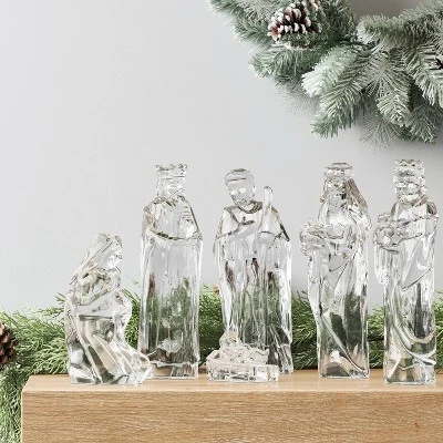 6pc Acrylic Christmas Nativity Scene Figurine Set - Wondershop™ 3 6pc Acrylic Christmas Nativity Scene Figurine Set - Wondershop™