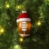 Christmas Glass Football With Santa Hat Ornament - Wondershop™ -Wondershop GUEST 82e55e24 9f8f 4505 b89a c7ec3fb06dad
