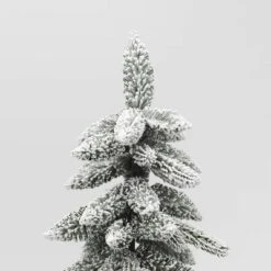 19" Christmas Flocked Tree Round White Base - Wondershop™ -Wondershop GUEST 837b8fa8 3953 463e 94f1 fac016689cad