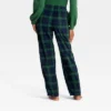 Women's Plaid Microfleece Holiday Matching Family Pajama Pants - Wondershop™ Navy Blue -Wondershop GUEST 87352eac a819 40f1 b142 81f3c8c47699