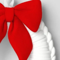 24" Christmas White Tube Yarn Red Bow Wreath - Wondershop™ 5 24" Christmas White Tube Yarn Red Bow Wreath - Wondershop™ -Wondershop GUEST 87a3cba2 b43c 4f12 b1ea 3e624f9feb48